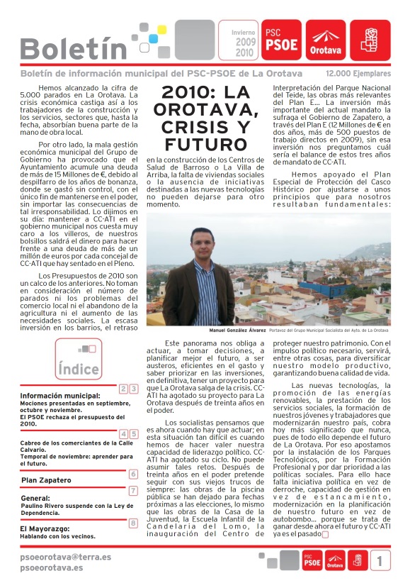 Boletín Local Invierno&nbsp;2009-2010