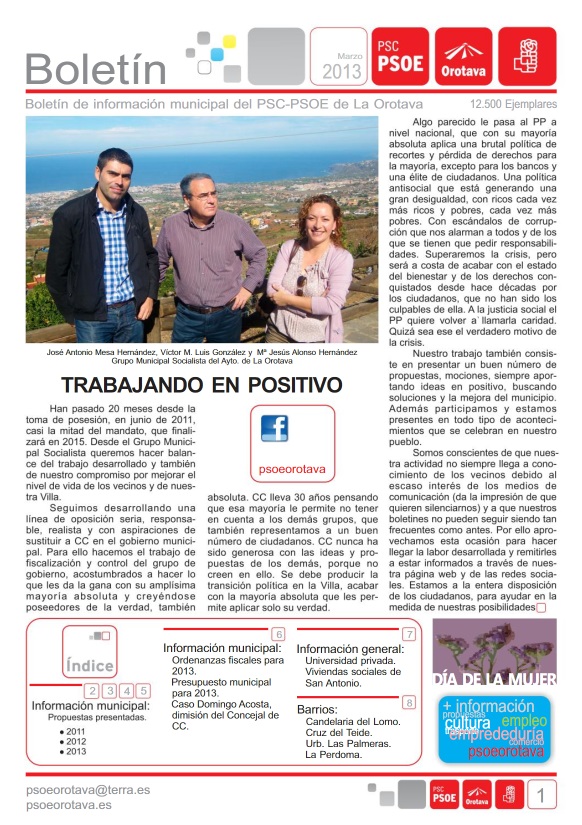 Boletín Local Primavera&nbsp;2013
