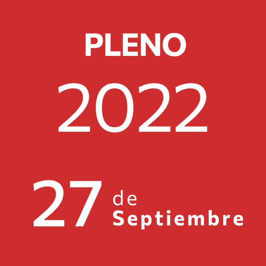 Pleno 27 Septiembre&nbsp;2022