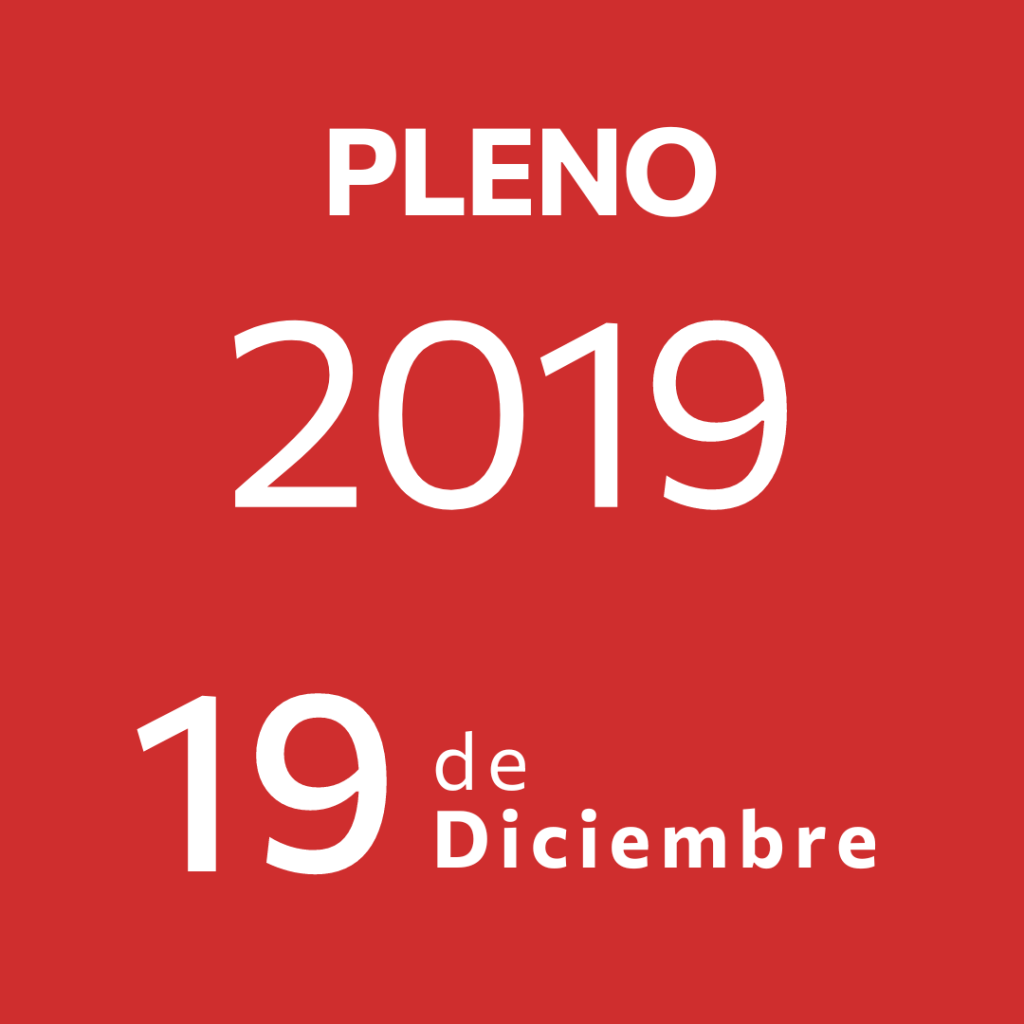 Pleno 19 Diciembre&nbsp;2019