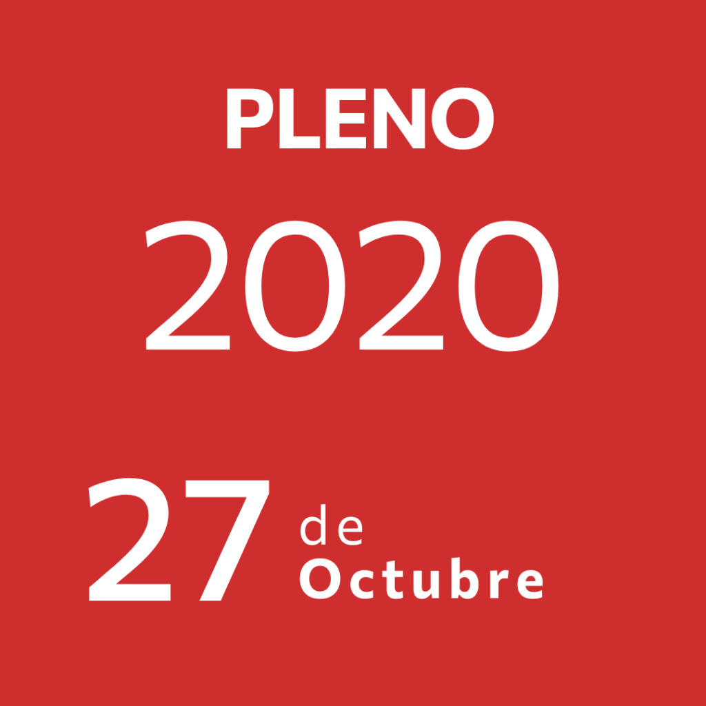 Pleno 27 Octubre&nbsp;2020